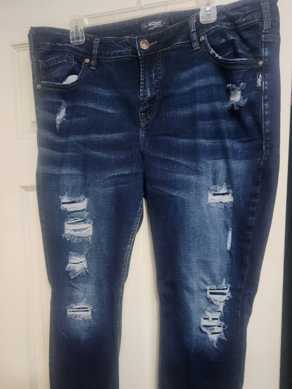 Silver Skinny Jeans